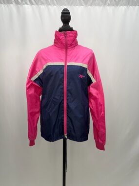 Asics Tiger Pink and White Mesh Jacket